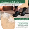 SULPO 3 Pairs Premium Leather Activated Carbon Insoles, Odour Absorber,