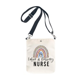 XYANFA Labor And Delivery Nurse Cosmetic Bag L&D Nurse Gift Lifeline Gift Superhero Nurse Gift Nicu Nurses Week Gift (Labor & D NURSE Crossbody Bag)
