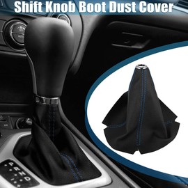 A ABSOPRO Car Gear Knob Gear Knob Dust Cover Black with Blue Line