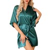 Lovasy Women's Satin Robe Summer Silk Dressing Gown for Women
