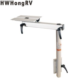 Regulable and Adjustable  Camper Table Leg with Swivelling Table Mounting System for RV/ Picnic Table for Travel TrailerSize: standard, Color: Silver