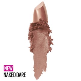 MAYBELLINE Maybelline Color Sensational Lipstick, Lip Makeup, Cream Finish, Hydrating Lipstick, Nude, Pink, Red, Plum Lip Color, Naked Dare, 0.15 oz; (Packaging May Vary)