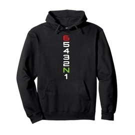 Motorcycle Shift Hoodie Gear Pattern 1N23456 Pullover Hoodie