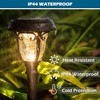 LeiDrail Solar Lights Outdoor Pathway, 6 Pack LED Glass Metal