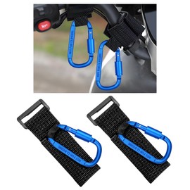 KVAEY 2 Pack Multipurpose Hook for Hanging Helmet, Goggle, Headsets, Durable Carabiners, Roll Bar Accessory Hook Hanger (Blue)