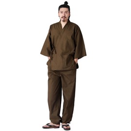 SHELISTEN Men's Work Clothes, Cotton, Top and Bottom Set, Large Size, Year-Round Gift, Navy Blue, Black, Brown, S/M/L/XL/2XL, Braun