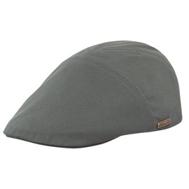 Sterkowski Ivy Five Peaked Cap | 100% Combed Cotton Flat Cap for Men and Women | Lightweight Hand Stitched Classic Flat Cap, graphite grey