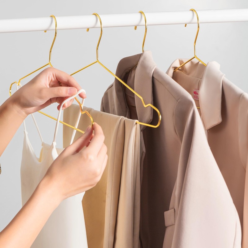 17.7" Strong Metal Wire Clothes Hangers, Coat Hanger, Standard Suit