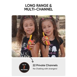 FOREDOM Rechargeable Walkie Talkies for Kids Walkie Talkies Long Range for Boy & Girl Age 3 to 12 Year Old Birthday Toys - 2 Pack
