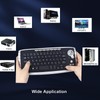 Mini Ergonomic Keyboard Trackball Air Mouse 1200dpi Function TV 2.4G