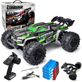 Yidedraw RC Cars 1:16 Scale Remote Control Car 50 KMH High Speed Fast 4WD RC Truck for Kids Adults Boys 2.4 GHz All Terrains RC Buggy Off-Road Drift RC Monster Trucks with 3 Batteries (Green)