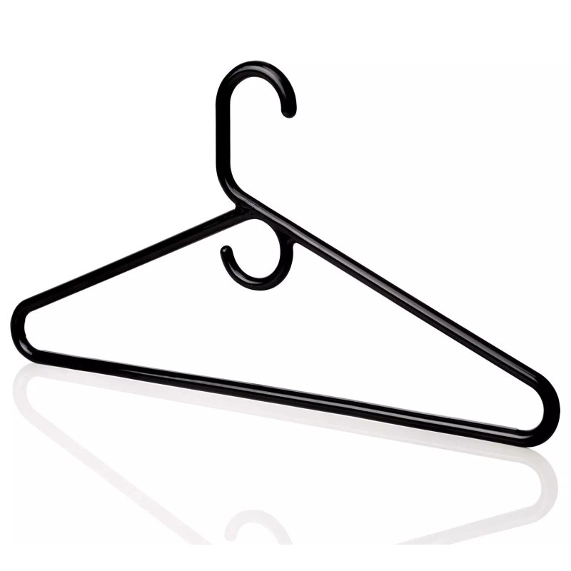 Unbranded Plastic Hangers HD Heavy Duty, 16 Pcs. Black Color,