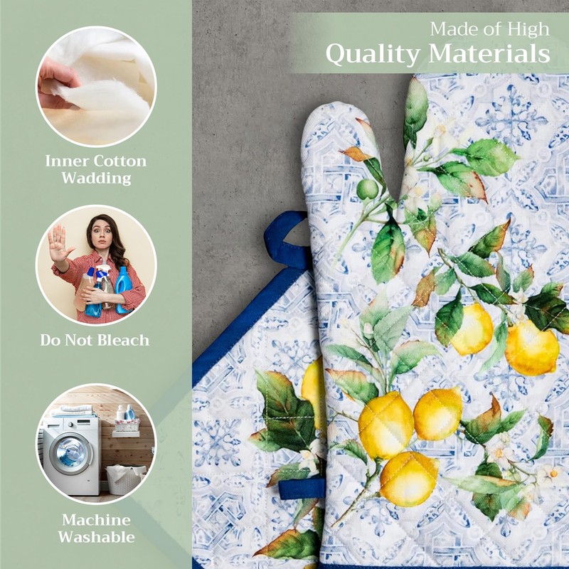 Maison d' Hermine 100% Cotton Oven Mitt & Pot Holder