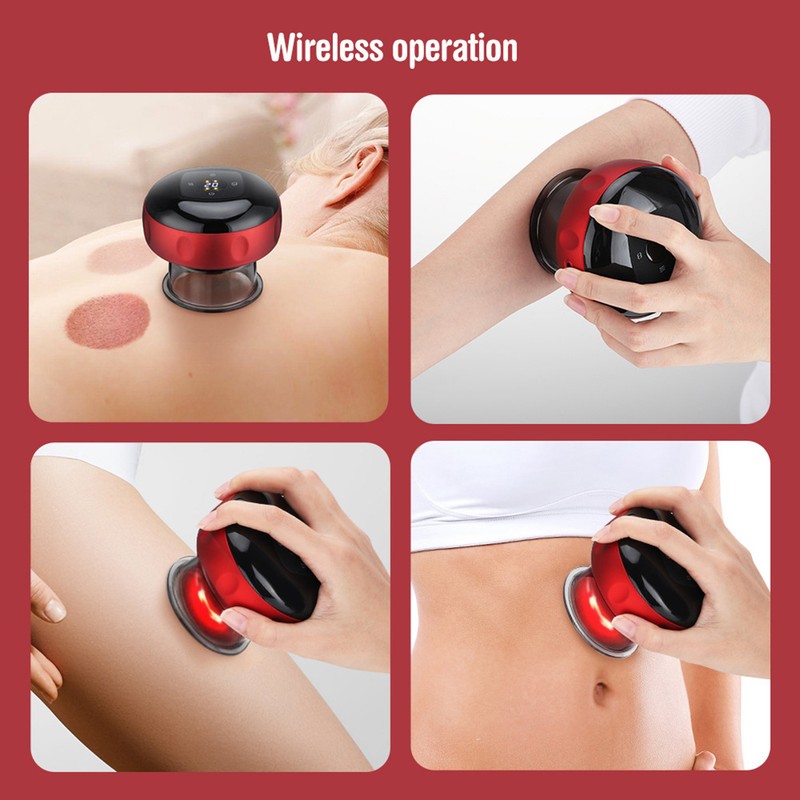 Electric Cupping Massager Body Guasha Device Portable Scraping Tool for