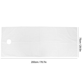 Sheets for Treatment Bed with Opening for Face Cut-Out, 2 Pieces 200 x 75 cm / 78.7 x 29.5 Inch Massage Table Sheets for Beauty Salon, Massage, Cosmetic Salon, Spa, Massage Table, Bed (White)