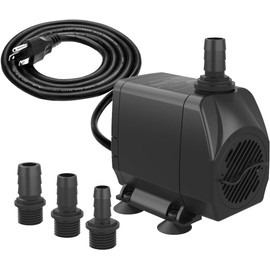 Submersible Water Pump, Ultra Quiet 660GPH (2500L/H 45W) Fountain Pump with Over Heating Protection 8.2ft High Lift, Pond Pump for Fish Tank, Pond, Aquarium, Statuary, Hydroponics