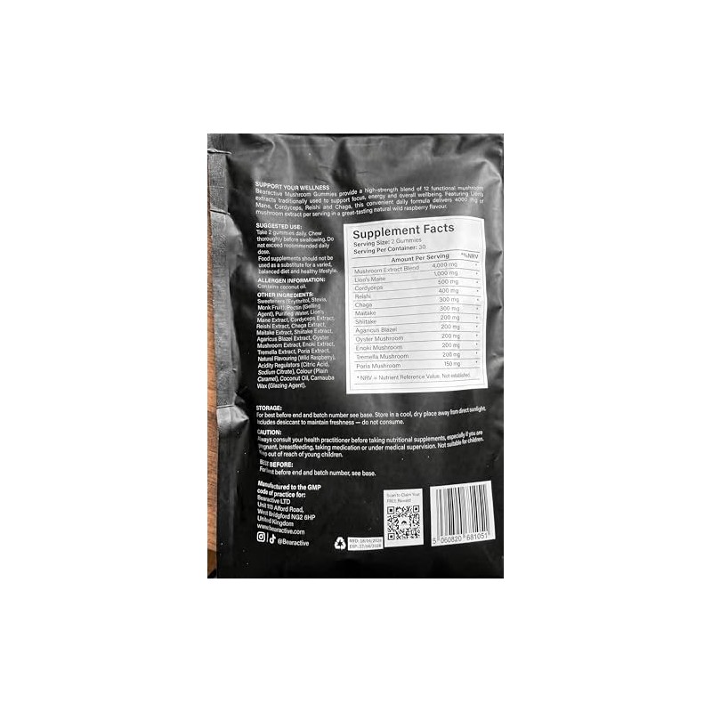 Mushroom Gummies 4000mg – 12 Functional Mushroom Complex with Lions
