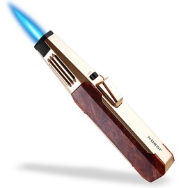 JETPRO Butane Torch Lighter One-Hand Operation Lighter with Adjustable Jet Flame Kitchen Cooking Torch (Butane Gas Not Included) (Wood)