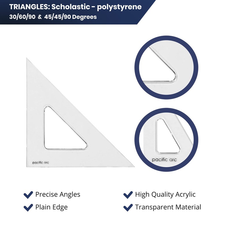Pacific Arc's Scholastic Triangle - 6 inch - Clear -