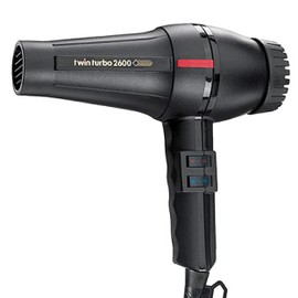 Turbo Power Twin Turbo 2600 Black Hair Dryer Model 304 and M Hair Designs Tangle Stop Cord Detangler (Bundle 2 Items)