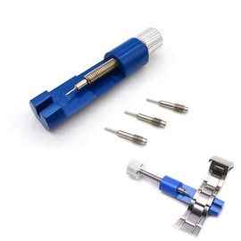 YSFSootie Watch Link Removal Adjustment Tool with 3 Extra Pins,Watch Link Removal Kit Aluminum Alloy Spring Bar Remover Portable Watch Link Remover for Watch Tool Kit,Watch Strap Pins (Blue)