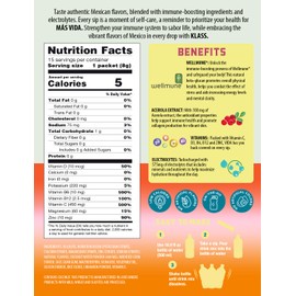 KLASS VIDA Hydration + Immunity Sugar-Free Powder Packets Mango, Horchata Fresa & Cantaloupe Electrolyte Agua Fresca Drink Mix Wellmune & Acerola Extract 15 Single Serve Sticks Low Calorie