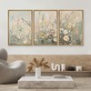 SIGNWIN Framed Canvas Print Wall Art Set Soft Pastel Wildflower