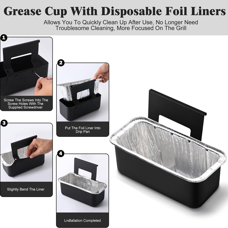 Griddle Grease Catcher for Blackstone Grill with 10 Pack Grease