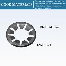 QUARKZMAN M20 x 40 mm Inner Tooth Star Locking Sealing Rings x 50 Pieces Manganese Steel for Machines and Systems