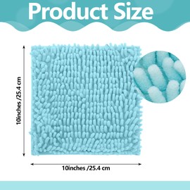 Oudain 6 Pcs School Locker Carpet Chenille Shag Locker Carpet School Locker Decorations Carpet 10" x 10" Square Locker Carpet for Girls for Most Elementary Middle and High School Locker, 6 Colors