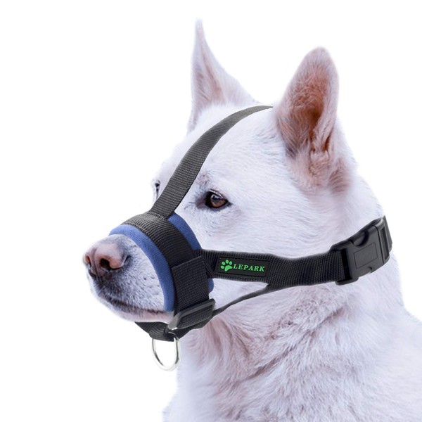 Ilepark Dog Muzzle, Soft Nylon Muzzle for Small, Medium and