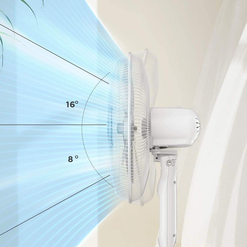 PELONIS 16'' Pedestal Fan for Bedoom, Remote, Standing Fan with