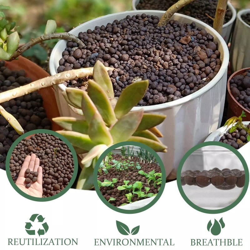 Malifea 4LBS Leca Expanded Clay Pebbles Hydroponics Supplies for Indoor
