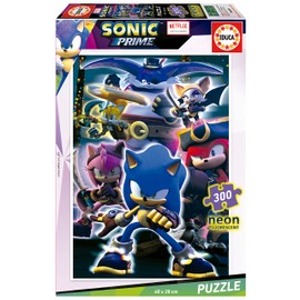 Educa 19630 300 Sonic Prime Neon Assorted 40 x 28 cm
