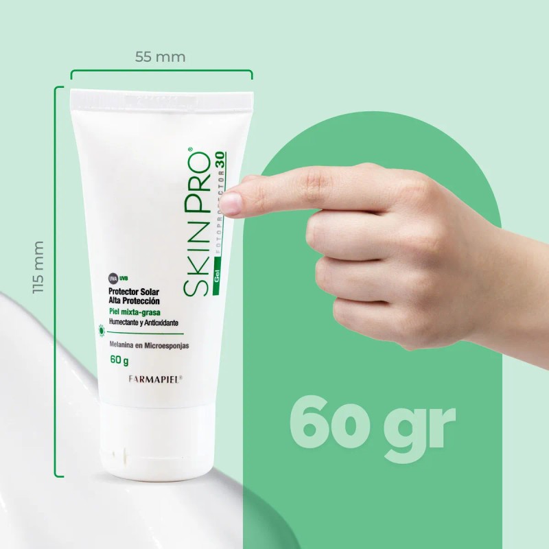 Gel Fotoprotector 30 Fps Rápida Absorción Skinpro Gel 60 G