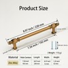 LAGALO 2 Pack 192mm/7.56" Cabinet Handles Brushed Brass Cabinet Pulls