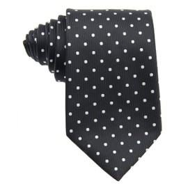 Geotae Zerun New Classic Men's Polka Dots Silk Tie Necktie … (Black/little white dots)