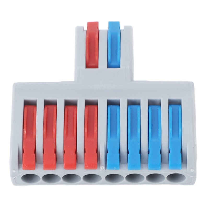 6PCS 2 in 8 Out Terminal Blocks 8 Way Butt