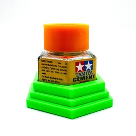 Jeff Did It! Hex Bottle Glue Cement Holder Compatible with Tamiya Cement Bottle 87012 - Holder Only (Bright Green)