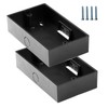 2 Gang Surface Mount Back Box Pattress White 2Pcs, White