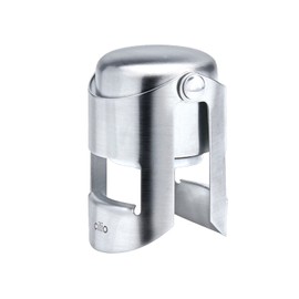 Cilio Champagne Closure Made from Brushed Stainless Steel, Silver, 6 x 5 x 5 cm
