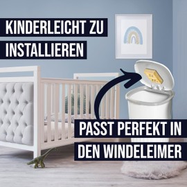 Sentipure® Nappy Bin Odour Filter – Ultra Absorbent – Compatible with Standard Baby Nappy Pails: Spross, Angelcare, Ubbi, Levias, Rotho., Korbell – 1 x Filter for 30 Days