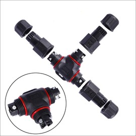 Set of 2 Ounona Waterproof Connector Sleeve T Shape 3 Pins