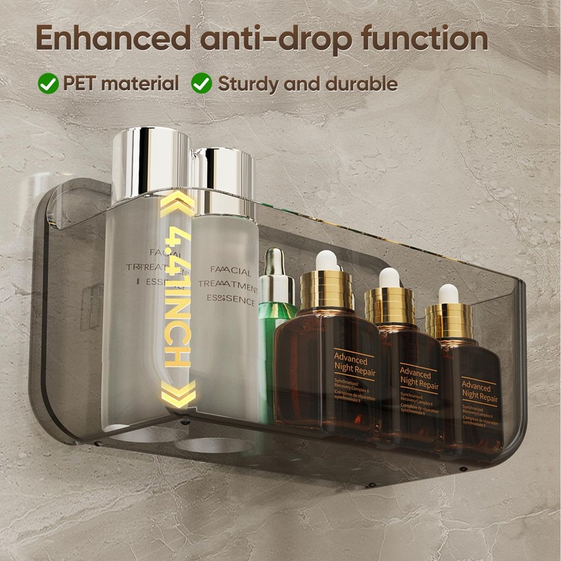 Plaitaoai Acrylic Shower Caddy,6 Pack Acrylic Rustproof Shower Organizer with