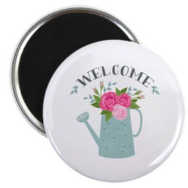 CafePress Watering Can Welcome Magnets 2.25" Magnet (100 pack)