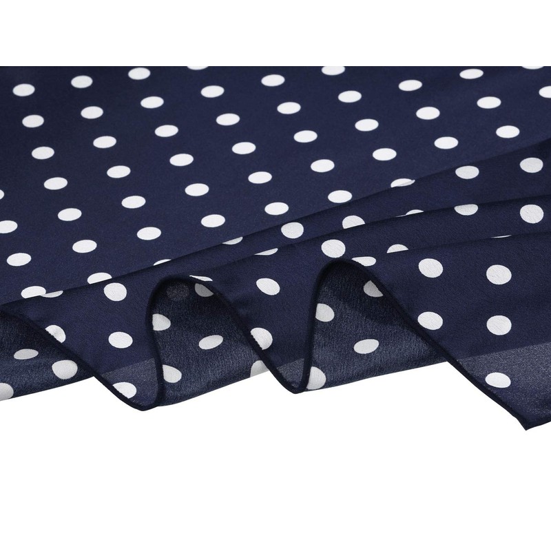 Allegra K Silk Scarf, Square, 27.6 inches (70 cm), Polka