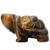 mookaitedecor Tiger's Eye Crystal Turtle Statue Sculpture, Healing Stone Reiki