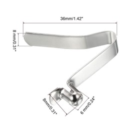 PATIKIL 8x6mm Kayak Paddle Snap Pole Push Button Spring Clip Steel Hollow Button Locking Tube Single Pin Awning Tent Pole for Camping