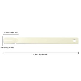 Beauticom® 50 Piece Plastic False Nail Tip Sticks Chart Fan with Metal Ring Holder and Screw for Nail Polish Swatch, Practice Nail Art Design and Pattern Display Tool (Natural)