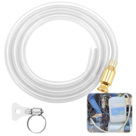 Scraper Hose, Set 4 mm Brass Coupling 2 Metre Hose with Clamp Flexible Irrigation Hose Ideal for Garden Watering and DIY Projects Durable and Easy to Use